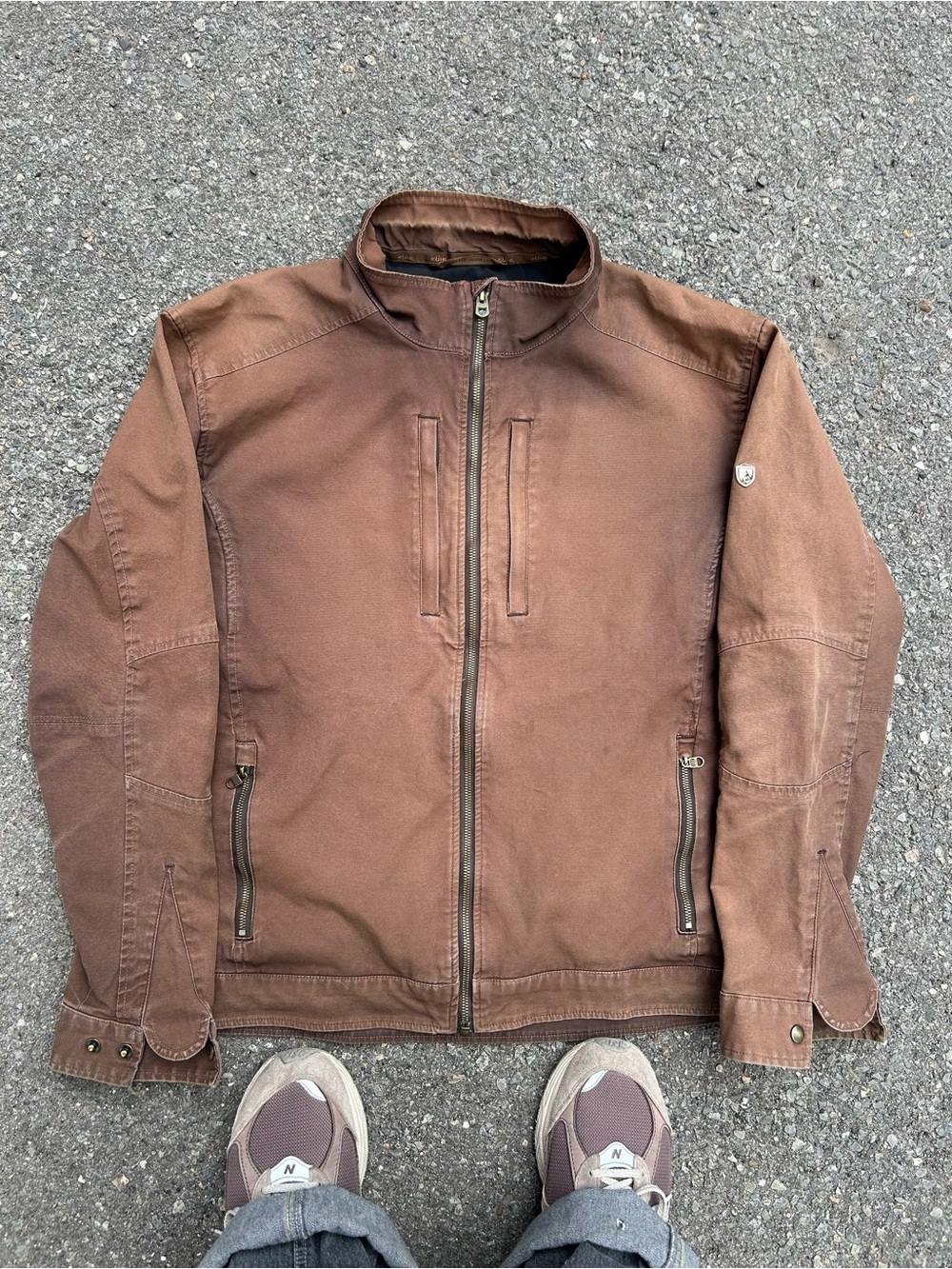 Kuhl Men's Brown Canvas Zip-Front Field Jacket